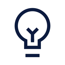 Lightbulb icon, Sharp Line style
