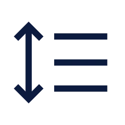 Line height icon, Sharp Line style