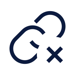 Link x icon, Sharp Line style