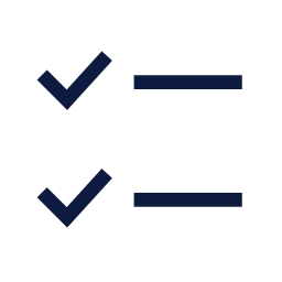 List check icon, Sharp Line style