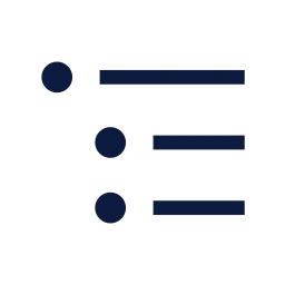 List nested icon, Sharp Line style