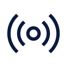 Live broadcast icon, Sharp Line style