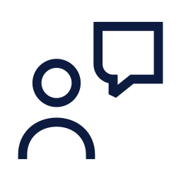 Live chat icon, Sharp Line style