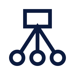 Load balancer icon, Sharp Line style
