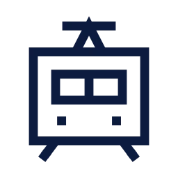 Local train icon, Sharp Line style