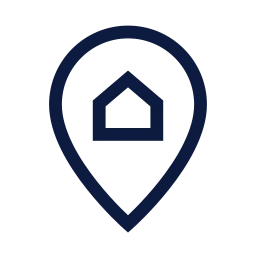 Location home icon, Sharp Line style