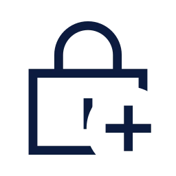 Lock plus icon, Sharp Line style