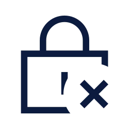 Lock x icon, Sharp Line style
