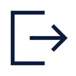 Logout icon, Sharp Line style
