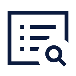 Logs search icon, Sharp Line style