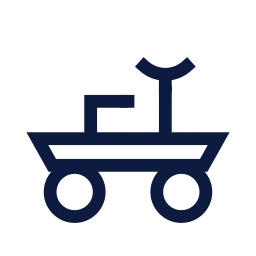 Lunar rover icon, Sharp Line style