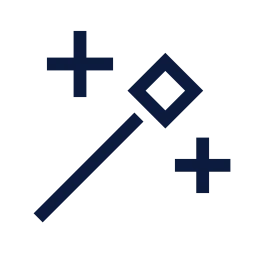 Magic wand icon, Sharp Line style