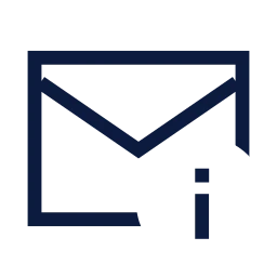 Mail info icon, Sharp Line style