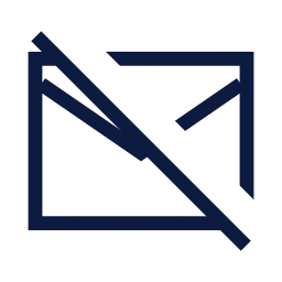 Mail off icon, Sharp Line style
