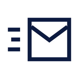 Mail send icon, Sharp Line style