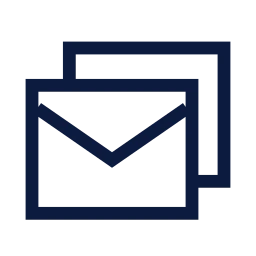 Mail stack icon, Sharp Line style