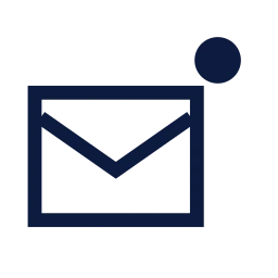 Mail unread icon, Sharp Line style