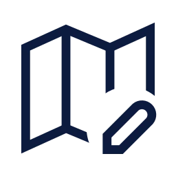 Map edit icon, Sharp Line style