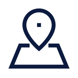 Map location icon, Sharp Line style
