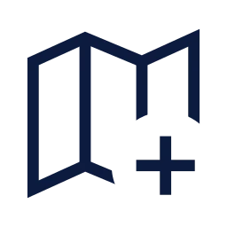 Map plus icon, Sharp Line style