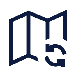 Map refresh icon, Sharp Line style