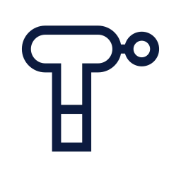 Massage gun icon, Sharp Line style
