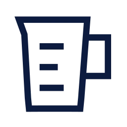 Measuring cup icon, Sharp Line style