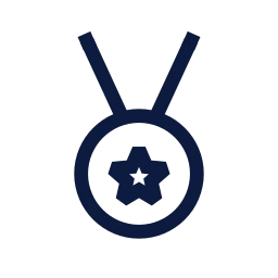 Medal icon, Sharp Line style
