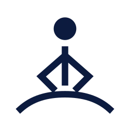 Meditation icon, Sharp Line style