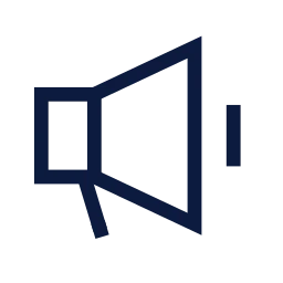 Megaphone icon, Sharp Line style
