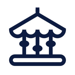 Merry go round icon, Sharp Line style