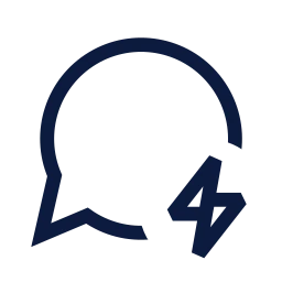 Message bolt icon, Sharp Line style