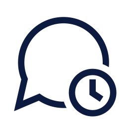 Message clock icon, Sharp Line style