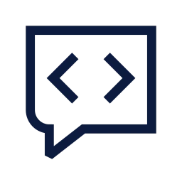 Message code icon, Sharp Line style