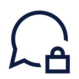 Message lock icon, Sharp Line style