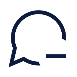 Message minus icon, Sharp Line style