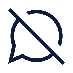 Message off icon, Sharp Line style
