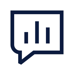 Message poll icon, Sharp Line style