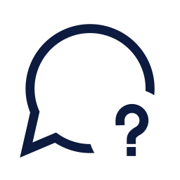 Message question icon, Sharp Line style