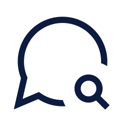 Message search icon, Sharp Line style