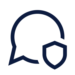 Message shield icon, Sharp Line style