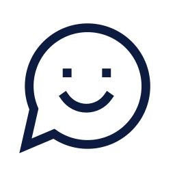 Message smile icon, Sharp Line style