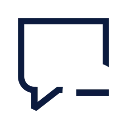 Message square minus icon, Sharp Line style