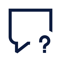 Message square question icon, Sharp Line style