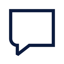 Message square icon, Sharp Line style