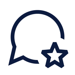 Message star icon, Sharp Line style