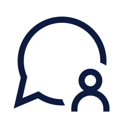 Message user icon, Sharp Line style