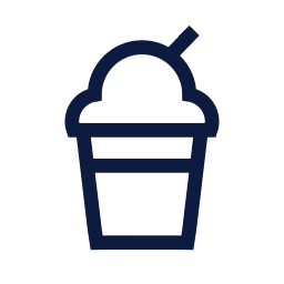 Milkshake icon, Sharp Line style