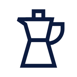 Moka pot icon, Sharp Line style