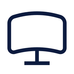 Monitor curved icon, Sharp Line style